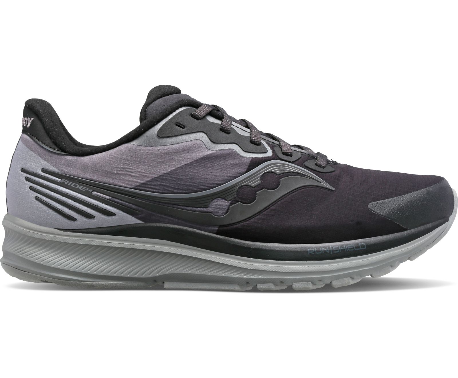 Saucony Ride 14 Runshield Women\'s Running Shoes Black / Grey | Canada 200KORI